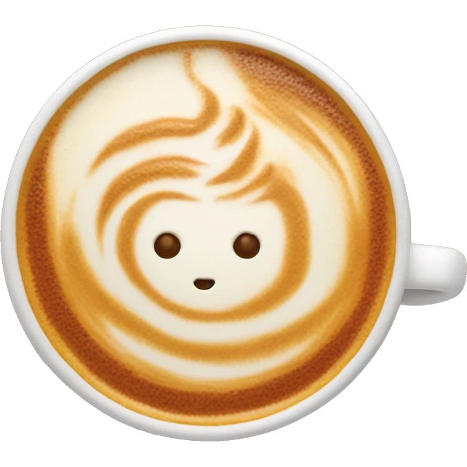 pumpkin spice latte from top view emoji