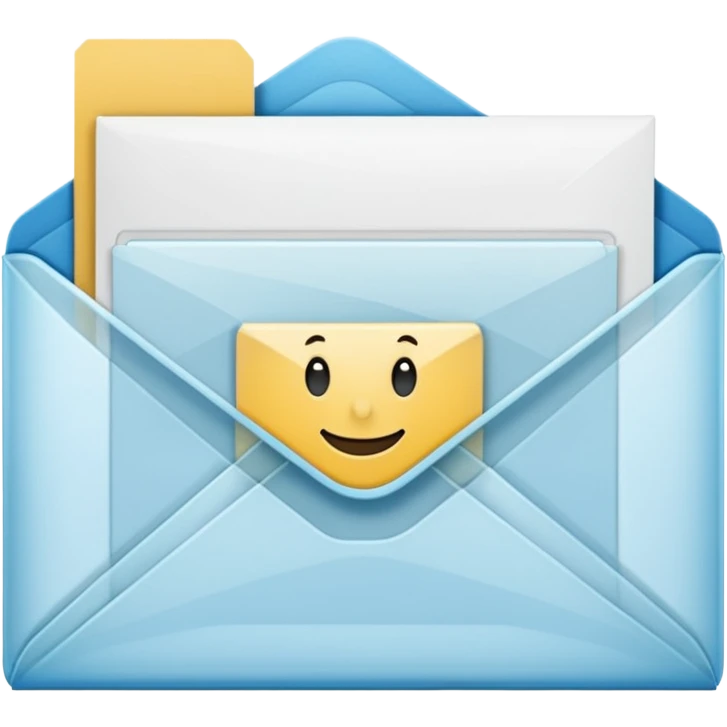 transparent folder with a envelope with name Henry Ballester emoji