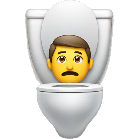 toilet with man head  emoji