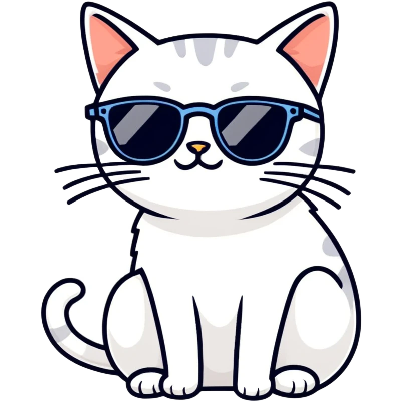 Cat with sunglasses emoji
