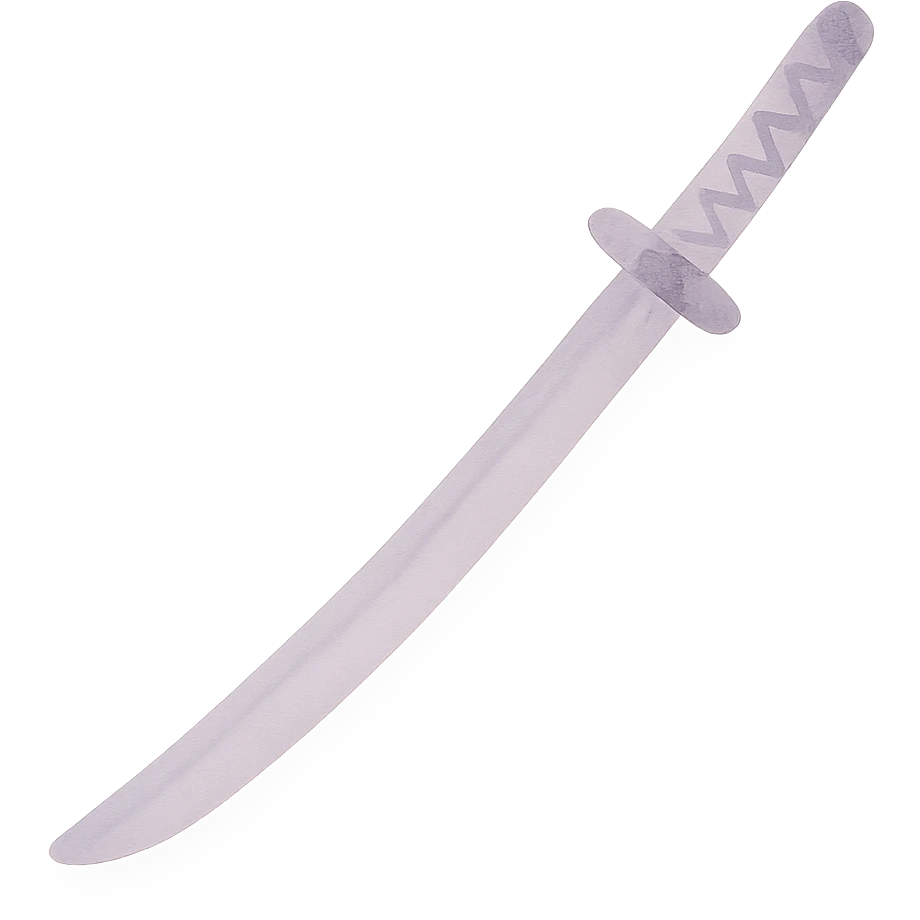 purple katana, painterly style emoji