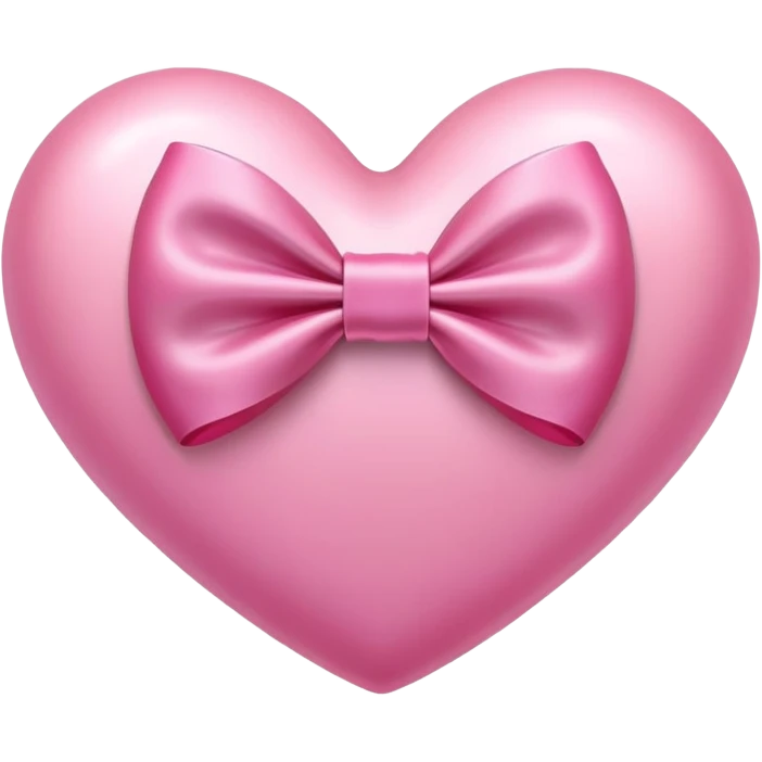 Pink heart with bow emoji