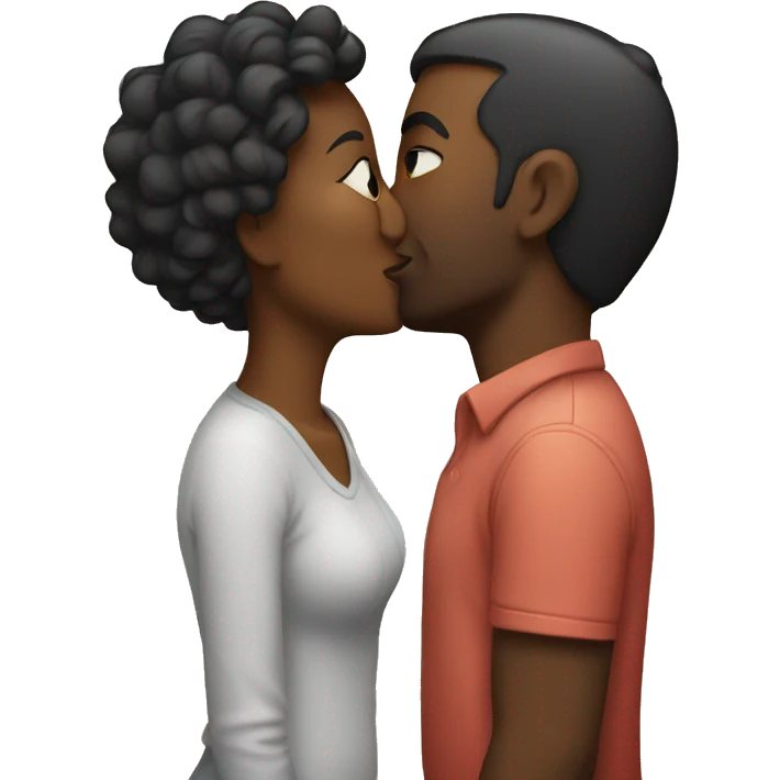 a couple kissing emoji