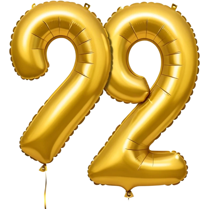 0 number in gold balloons emoji