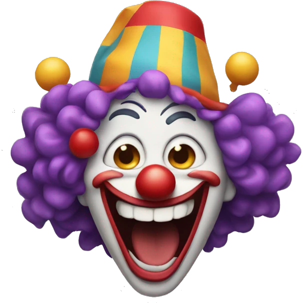 clown laughing hysterically emoji