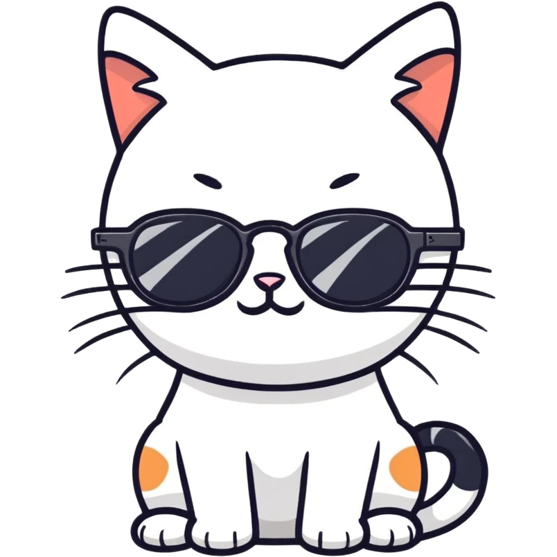 Cat with sunglasses emoji