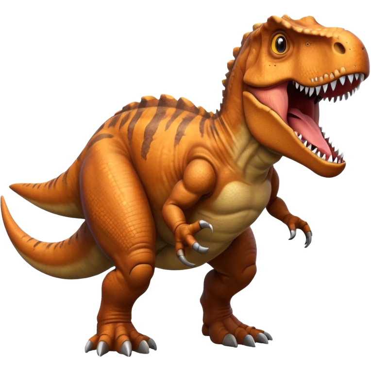 A t-rex with a big arm emoji
