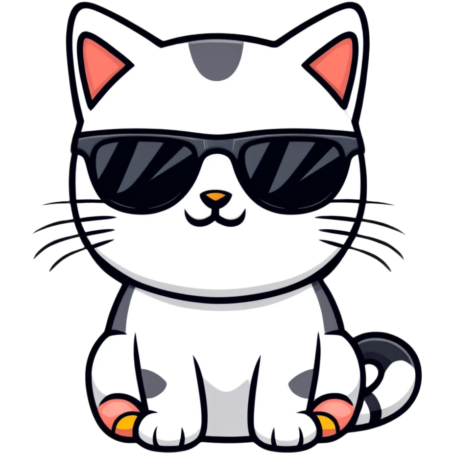 Cat with sunglasses emoji