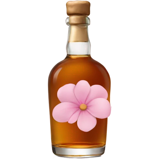 Whisky with pale pink flower emoji