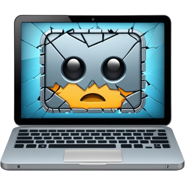 Hit laptop with hammer emoji