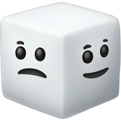 White sugar cube emoji