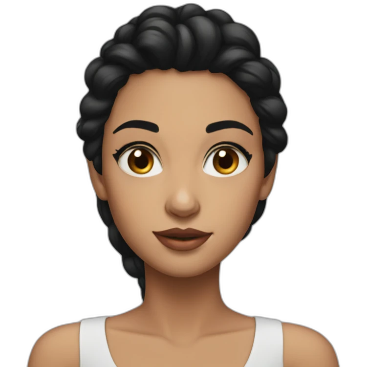 irina beautiful girl black hair emoji