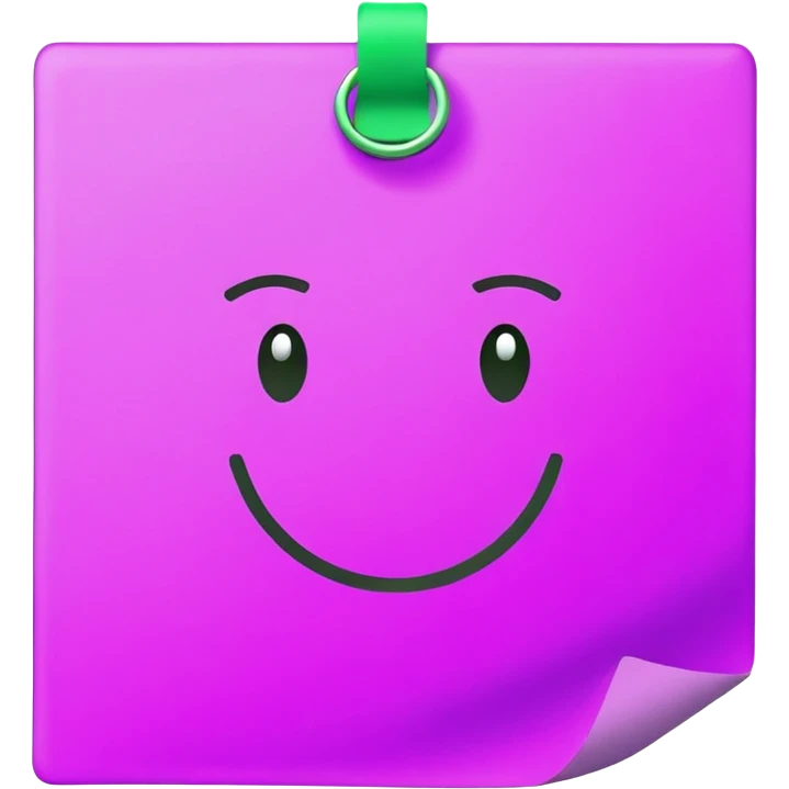 purple post-it note with green checkmark emoji