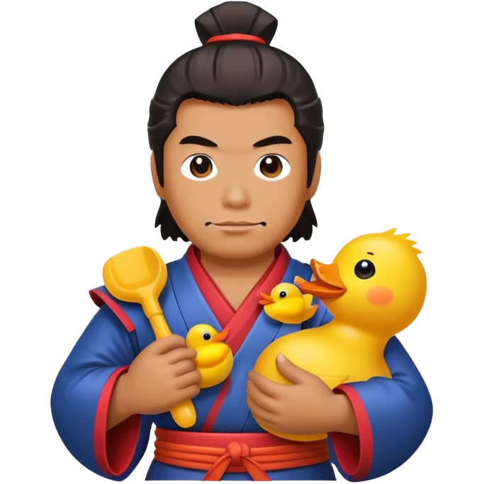Samurai with rubber duck emoji
