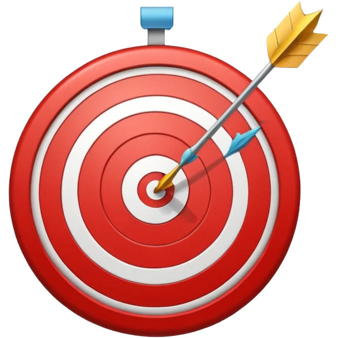 a target with an arrow emoji