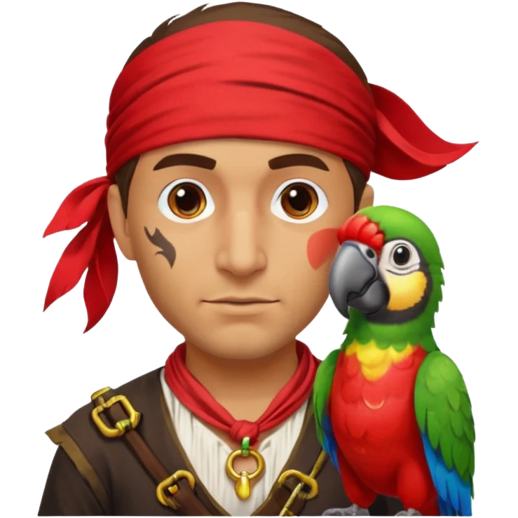pirate and parrot emoji