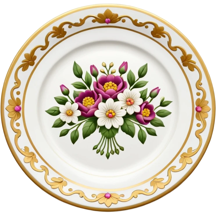 colorful wedding dinner plate emoji