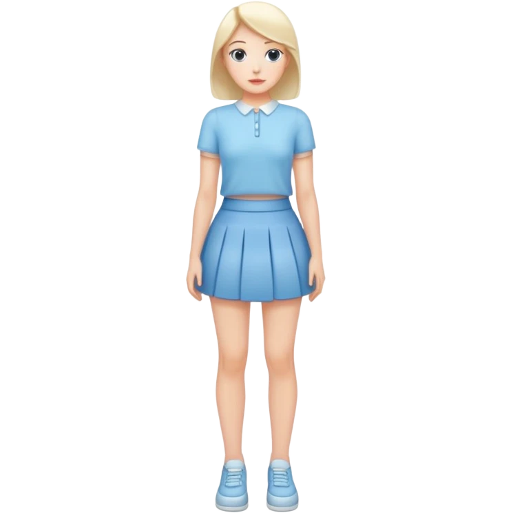 Short Light blue skirt emoji