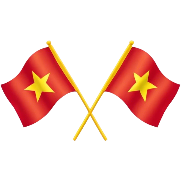 Crossed Flags of Vietnam emoji
