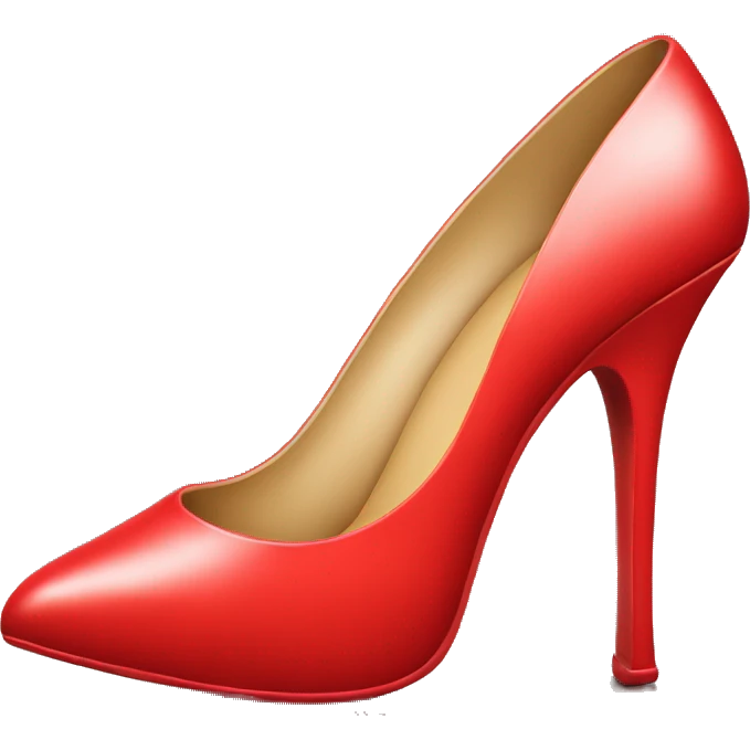 high heel shoe with red bottom emoji
