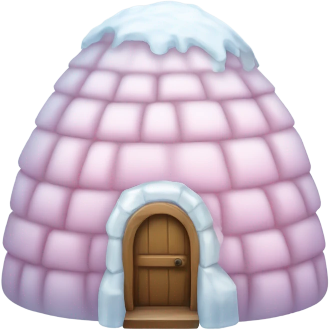 Light pink ice igloo emoji