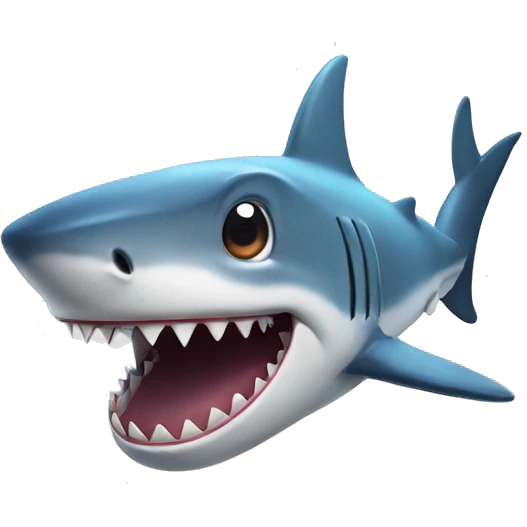 Happy shark emoji