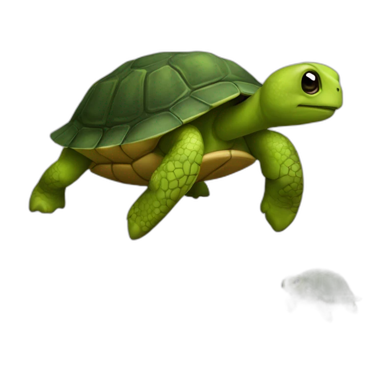 Fourmi sur une tortue emoji