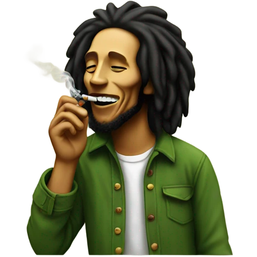 bob marley smoking joint emoji