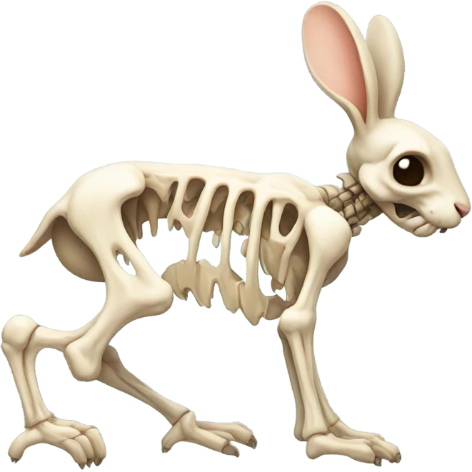 Skeleton rabbit emoji