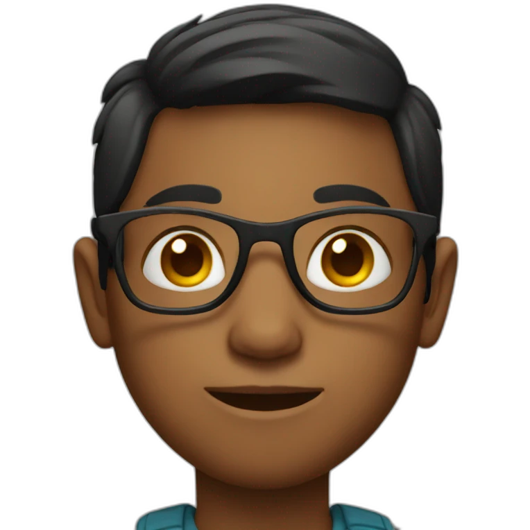 Indian boy with glasses emoji