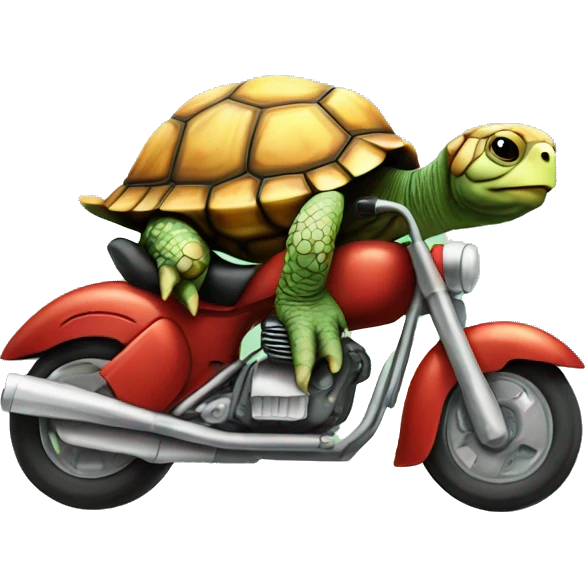 Tortoise on a motorbike  emoji