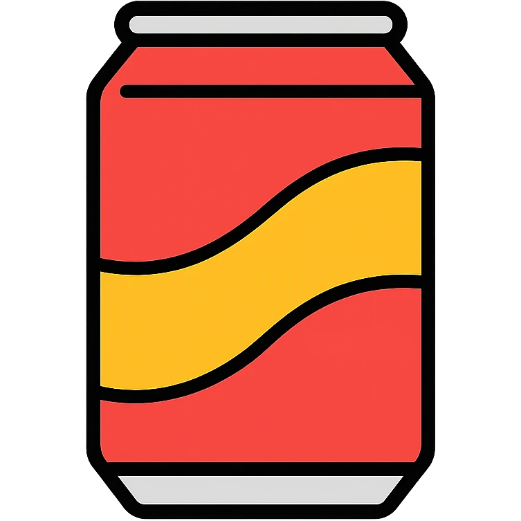 soda, minimal flat icon style, simple, clean, flat colors emoji