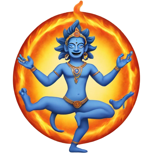 Nataraja with ring of fire emoji