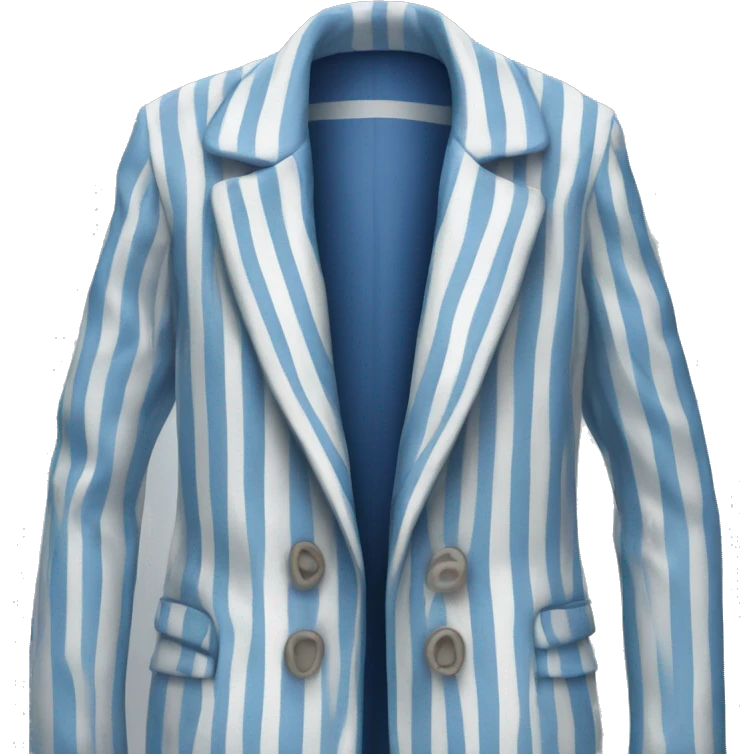 Blue and white striped coat emoji