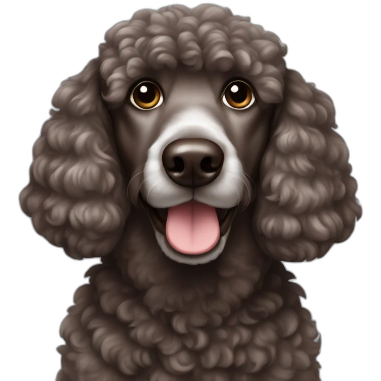 Chocolate and grey poodles emoji