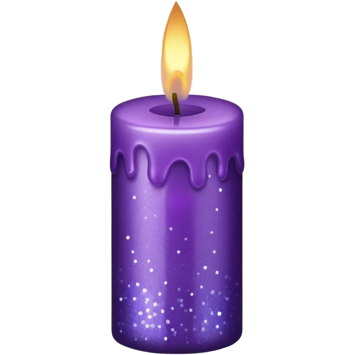 glitter purple candle emoji