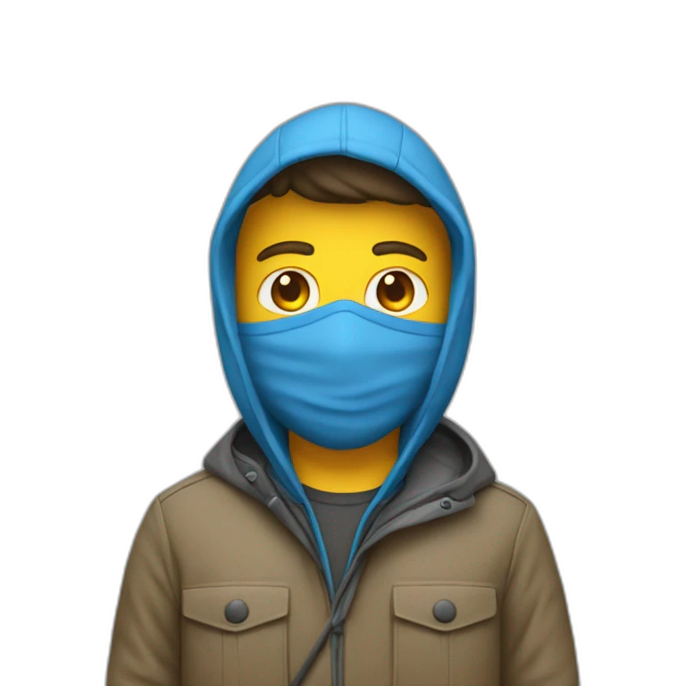 Un homme avec cagoule emoji