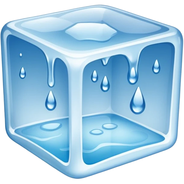 Melting Ice Cube emoji