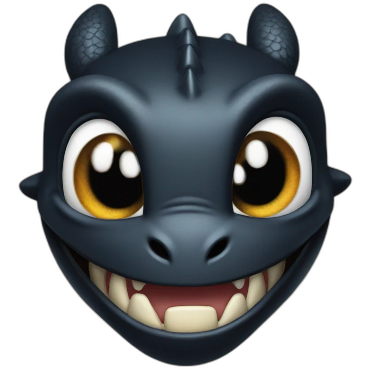 head of toothless from httyd emoji