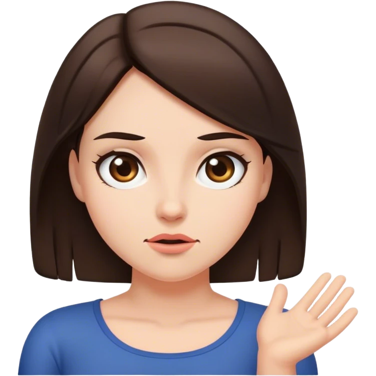 Brunette shrugging  emoji