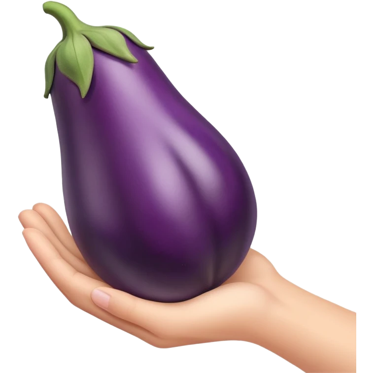 Eggplant in hand  emoji