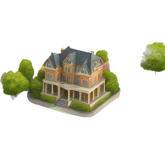 Rainbow mansion emoji