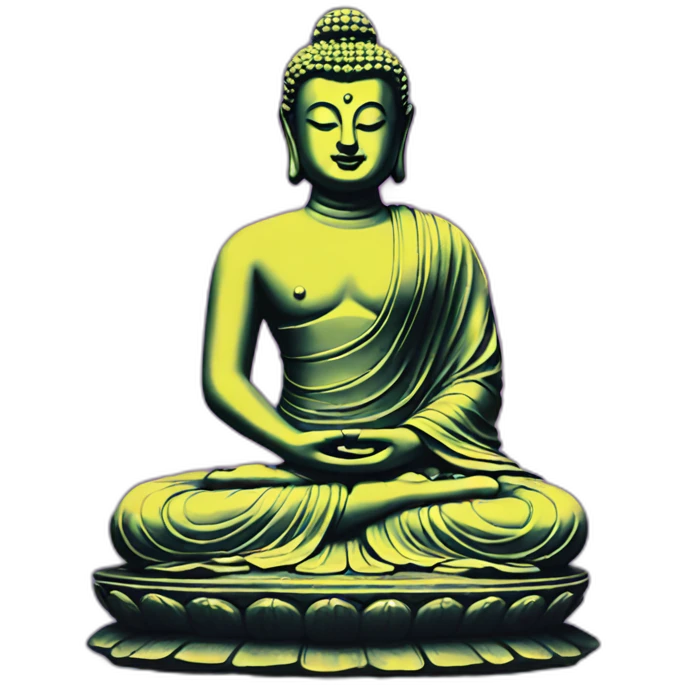 buddha model pop art emoji