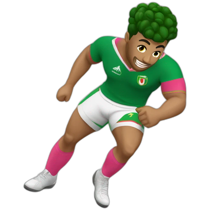 homme avec un maillot de algerie rose emoji