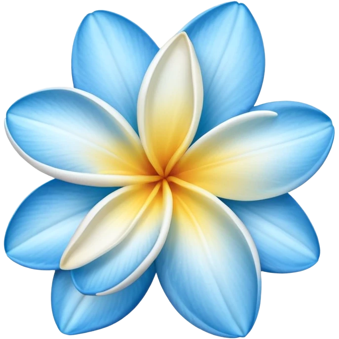 white/blue plumeria emoji