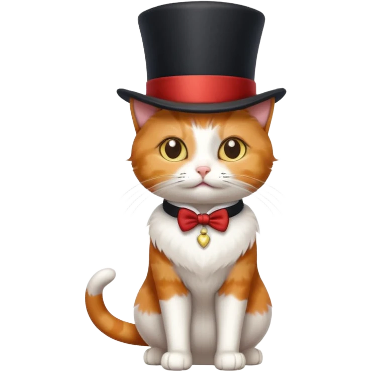 A cat wearing a hat emoji