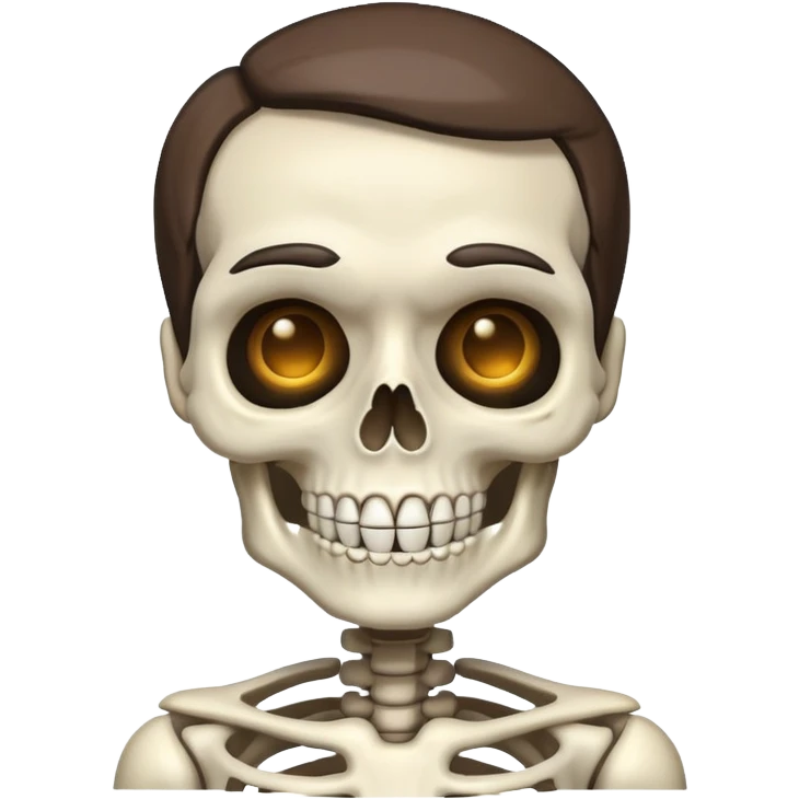 Squelette soucils vers le haut emoji