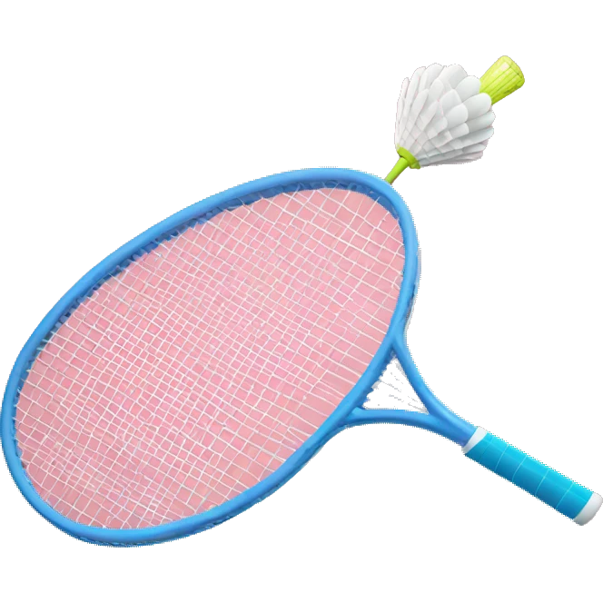 Badminton racket with shuttle emoji