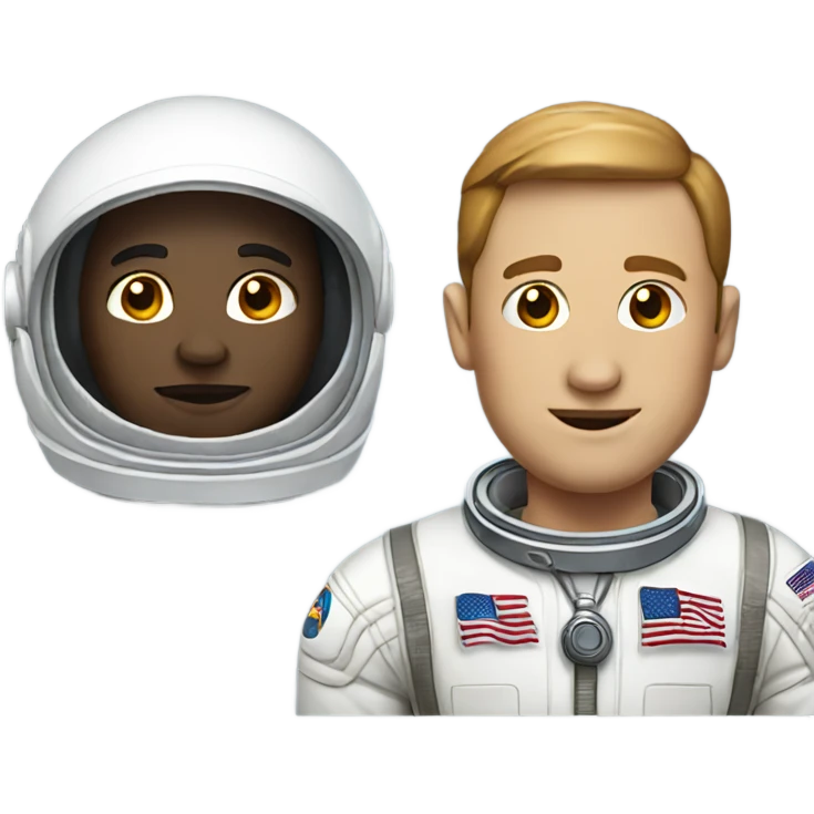 guy with big head  and a astronaut suit emoji