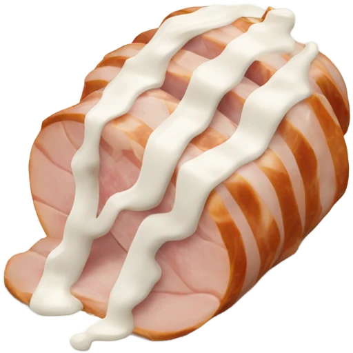 shredded ham with white sauce emoji